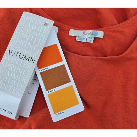 Boden Orange Ruched Tank Top (Size US 12 / UK 16) - Picture 4 of 7